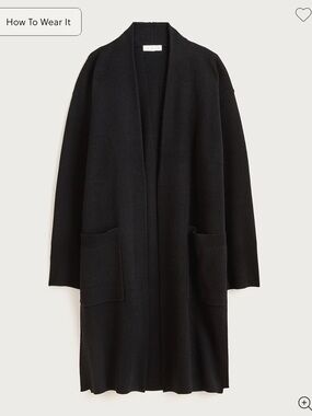 J Crew Long sweater blazer with side slits